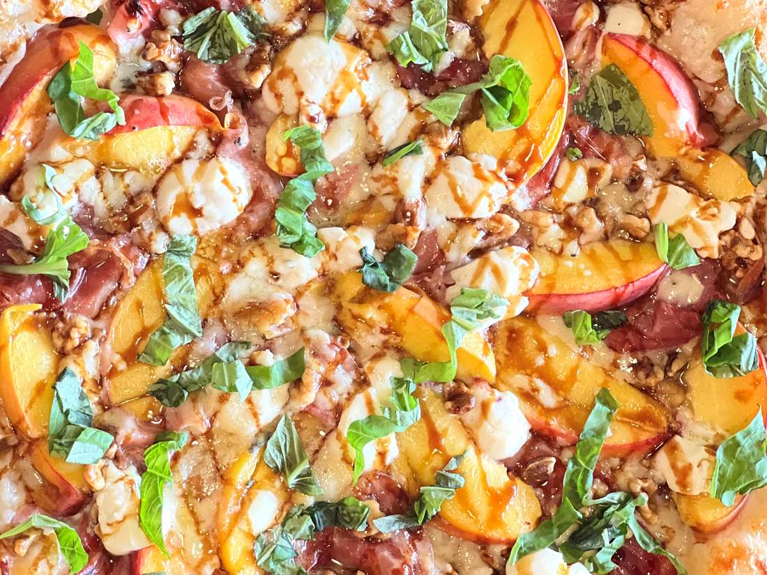 The Peachy Keen - the August Pizza of the Month